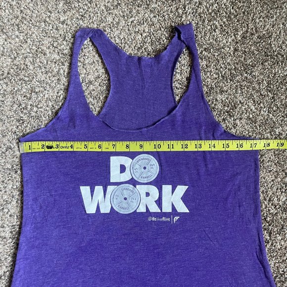 Women's Fit Like Flint Racerback Workout Tank, Size Medium, Purple - Picture 3 of 5